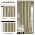 thumbnail image 5 of NICETOWN Blackout Velvet Curtains 84 inches, Soft Thick Velvet Blackout Drapes, Back Tab Design Thermal Insulated Window Drapes for Living Room, Beige, 52"x84", 2 Panels, 5 of 8