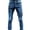 Blue, variant on HUPOM Boys Dress Pants Pants Men Chinos High Waist Rise Full Straight-Leg Black M