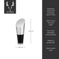 thumbnail image 4 of Viski Wine Stopper, Wine Bottle Stopper for Birthday, Wedding Party, Silver, 4 of 7