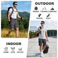 thumbnail image 2 of FEN AI Men Outdoor Casual Shorts Expandable Waist Quick Dry Cargo Fishing Short Water Resistant Lightweight Workwear Grey, 2 of 9