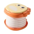 thumbnail image 2 of Orinal portátil de para bebé, reutilizable, plegable, para entrenamiento de inodoro, ideal para acampar, casa, exteriores, niñas, niños y niños. Naranja, 2 of 8