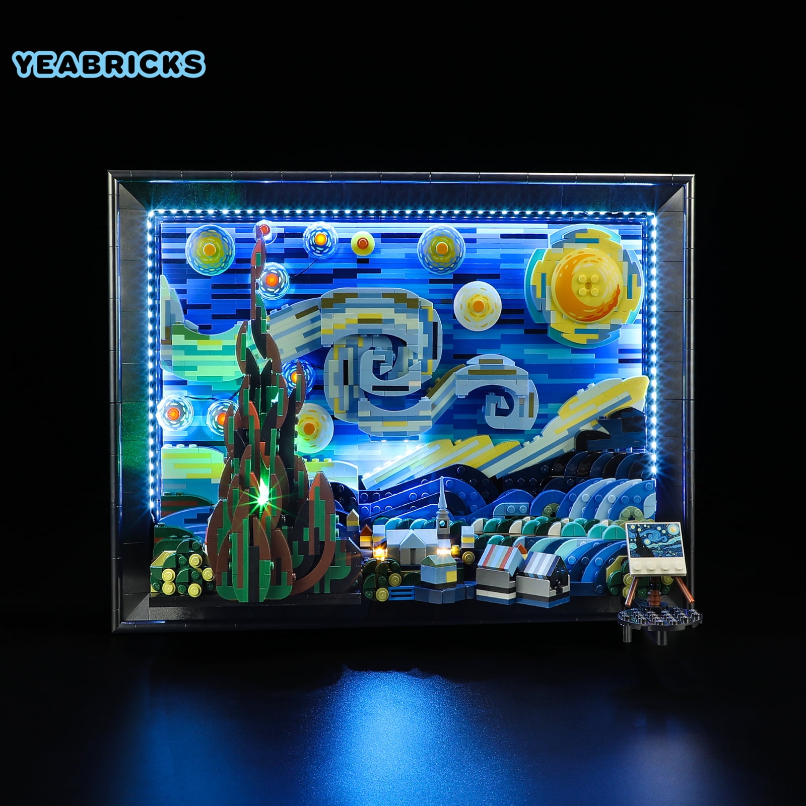 YEABRICKS Led Light Kit for Legos 21333 Ideas Vincent van Gogh - The Starry Night Building Blocks Model(Not Include the Building Model)