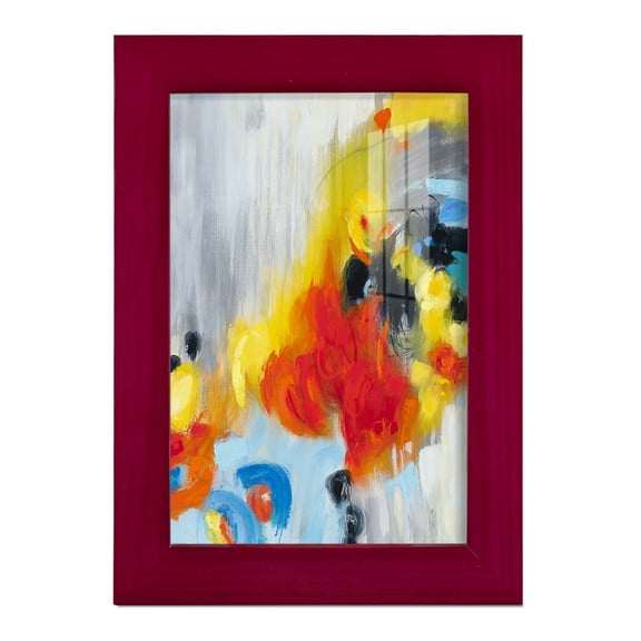 In the Loop I -Framed Print w/glass-Cherry Red