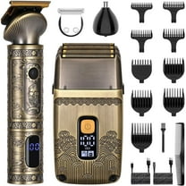 Professional Hair Clippers for Men, 2PCS Rechargeable Electric Shaver for Men Body Nose Hair Trimmer Hair Cutting Machine