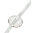 thumbnail image 2 of 5.7mm Solid .925 Sterling Silver Flat Bismark Chain Bracelet, 10 inches, 2 of 7