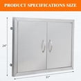 thumbnail image 4 of Qinaqin 31 Inches cm de Anchoidth 24 Altura Stainless Steel Outdoor Kitchen Puerta Flush Mount BBQ Access Anchoaterproof y Corrosion Resistant para Island Fireplace Sink Gabinete, 4 of 5
