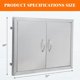 thumbnail image 3 of 31 pulgadas width 24 pulgadas height stainless steel outdoor kitchen door flush mount bbq access door waterproof y corrosion resistant para bbq island fireplace sink gabinete, 3 of 5