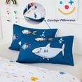 thumbnail image 5 of URBONUR 3 Pieces Ocean Full Bedding Set for Boys Teens Girls Dolphins Fish Starlife Comforter Sets Sealife Reversibl Bed Sets, 5 of 8