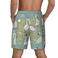 thumbnail image 4 of Balery Cute Farm Birds Mens Swim Trunks Swim Shorts for Men Quick Dry Inseam Beach Shorts with Compression Liner Pocket-X-Large, 4 of 9