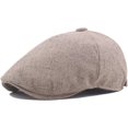 thumbnail image 2 of CoCopeaunts Newsboy Hats for Men Women Vintage Octagonal Cap Breathable Linen Artist Painter Hat Retro Ivy Flat Men Beret Hat, 2 of 7