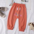 thumbnail image 3 of Odeerbi Toddler Boys Girls Sweatpants Cotton Jogger Pants Cartoon Printed Drop Crotch Pants Child's Baby Printed Long Workout Pants Athletic Pants Cute Pants Orange, 3 of 3