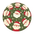 thumbnail image 2 of Linnome 23-Inch Round Christmas Area Rug, Non-Slip Snowflake and Tree Pattern Floor Mat for Holiday Party, Living Room, and Festive Decor, 2 of 6