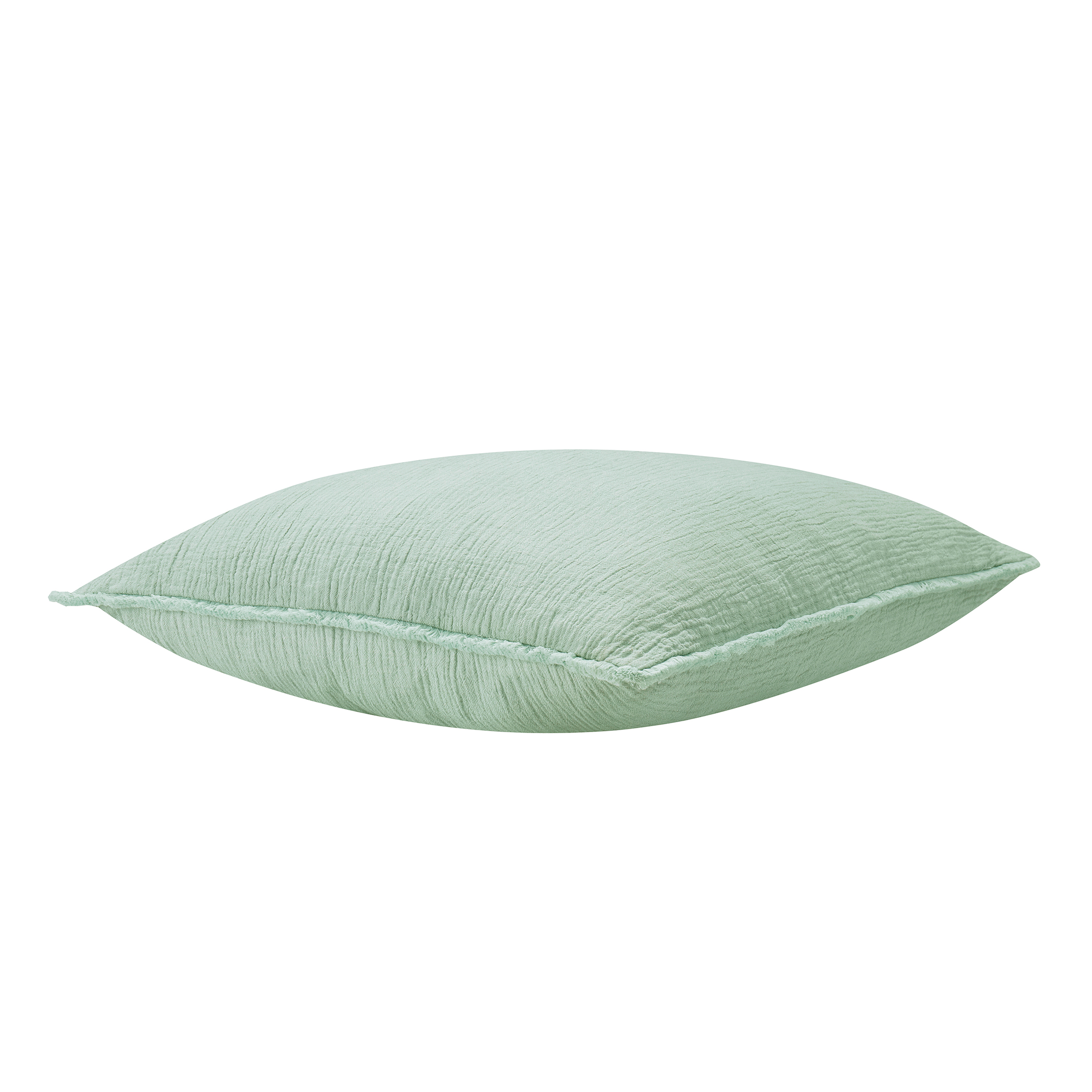 (2 pack) Better Homes & Gardens 22" x 22" Seafoam Green Oversized Cotton Gauze Fringe Decorative Pillow