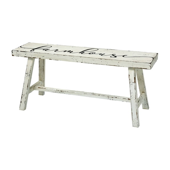 Elk Home Seta Spell 37.75-Inch Ottoman Bench in Aged White