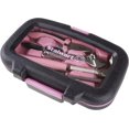 thumbnail image 2 of TGHTBA-15-Piece Household Hand Tool Set with Carry Case – Tool Kit with Screwdrivers, Pliers, and Wrenches – Great for Home or Car by (Pink), 2 of 4