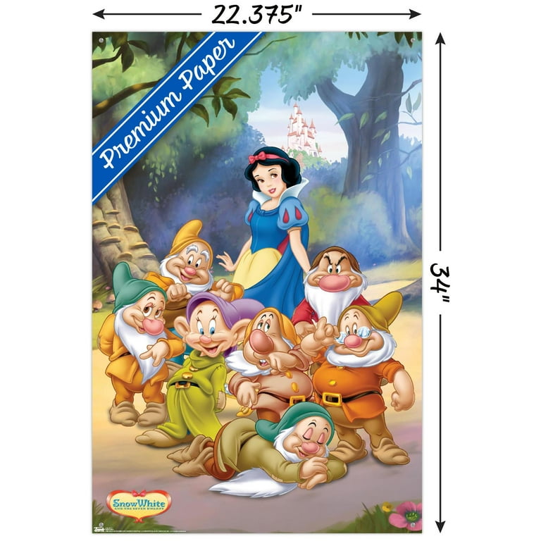 【Snow White and the Seven Dwarfs】イラスト Disney Snow White and the Seven Dwarfs - Group Wall Poster
