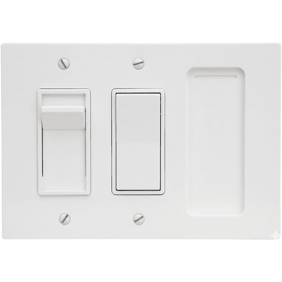 3-Gang Wall Plate for Philips Hue Dimmer Switch, Multi-Switch Mounting Panel for Smart Home Lighting Control, Compatible Accessory Bracket