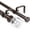 Bronze, variant on Urbanest Adjustable Double Curtain Rod Set Crackle Glass Flat Button Finials – 1″ Front & 3/4″ Back Rod With Brushed Steel Rod, 48–84 Inches