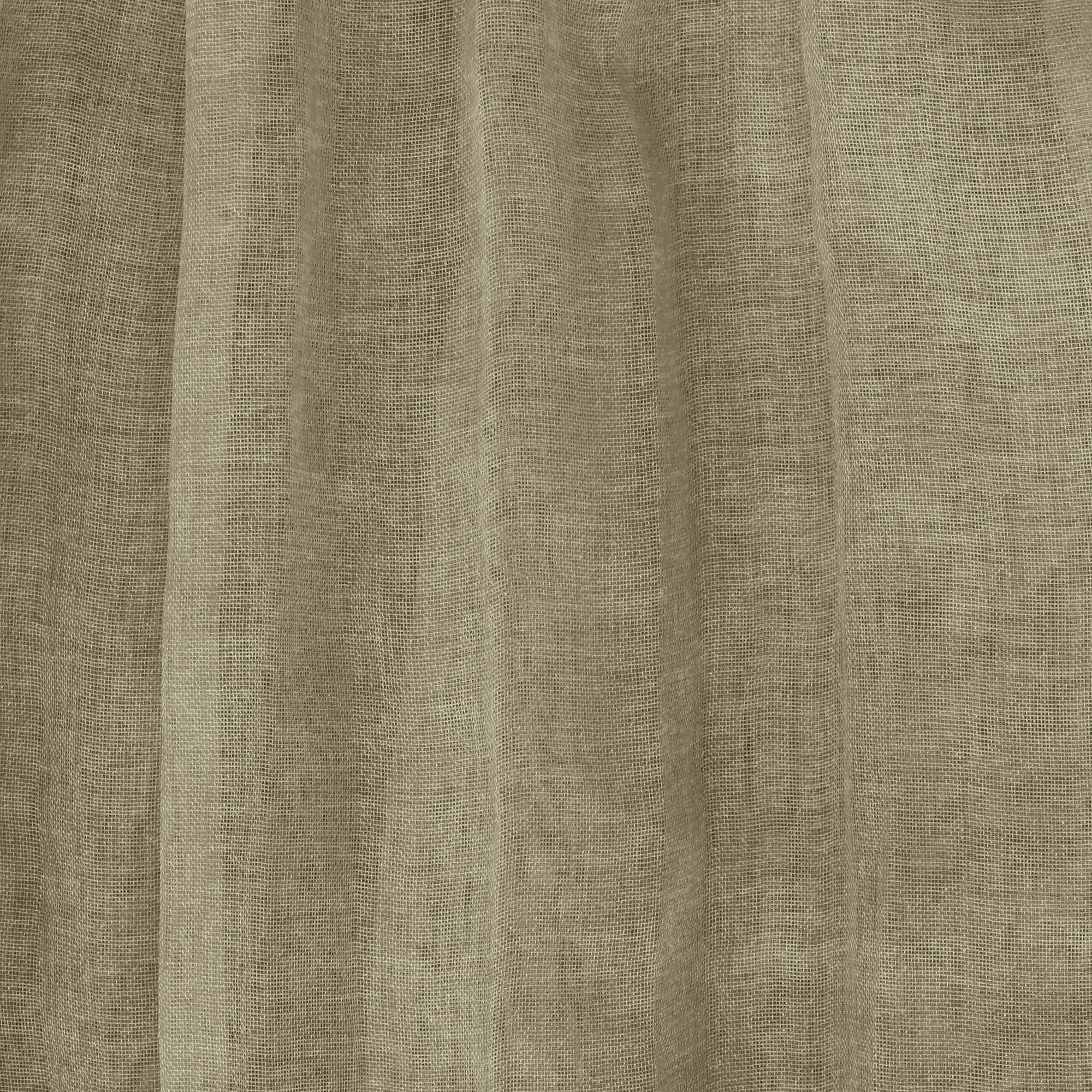 Loft Living Peoria Sheer Dual Header Indoor Curtain 52 x 108 in Khaki