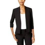 Kasper Womens Petites Cuffed 3/4 Sleeve Open-Front Blazer