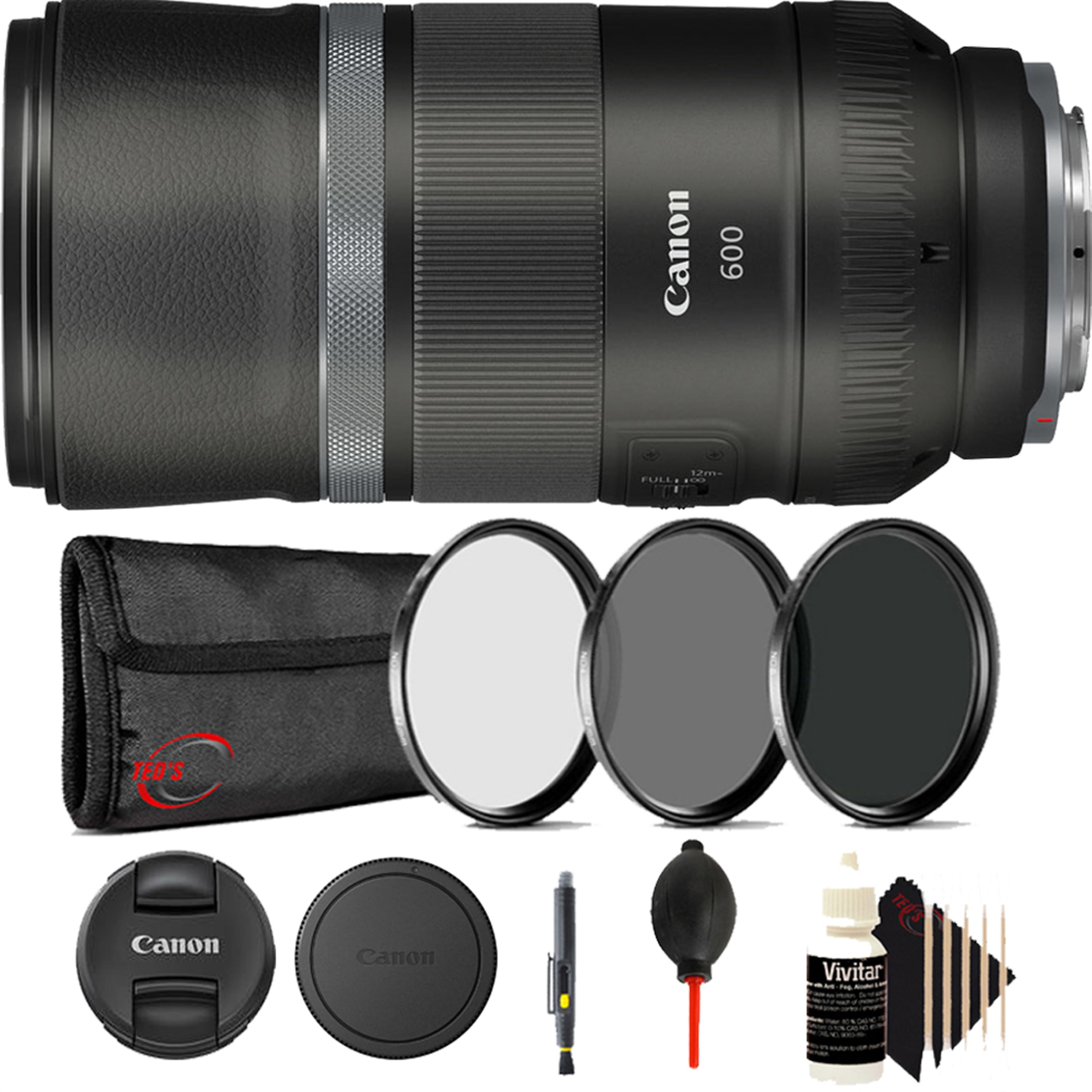 Canon RF 600mm f/11 IS STM Lens + ND2 ND4 ND8 Filter Accessory Kit