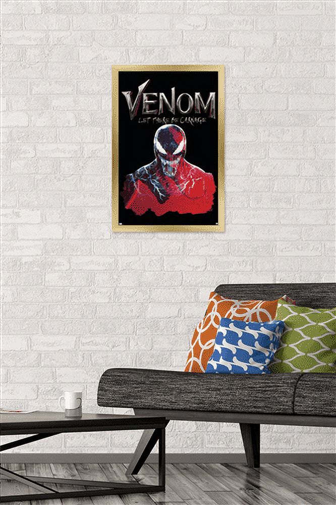 Marvel Venom: Let There be Carnage - Black and Red Wall Poster, 14.725" x 22.375", Framed