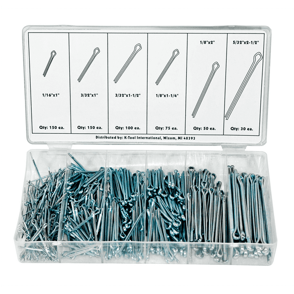 K-Tool 75 555-pc Cotter Pin Assortment (6 sizes)
