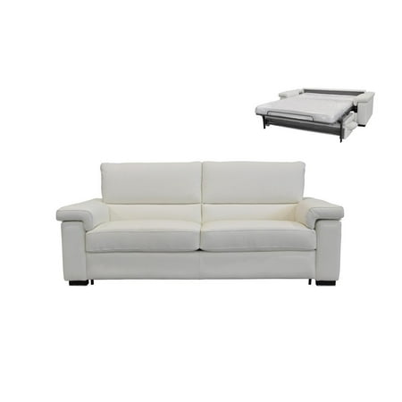 Vig Estro Salotti Spock Modern White Italian Leather Sofa Bed Special Order