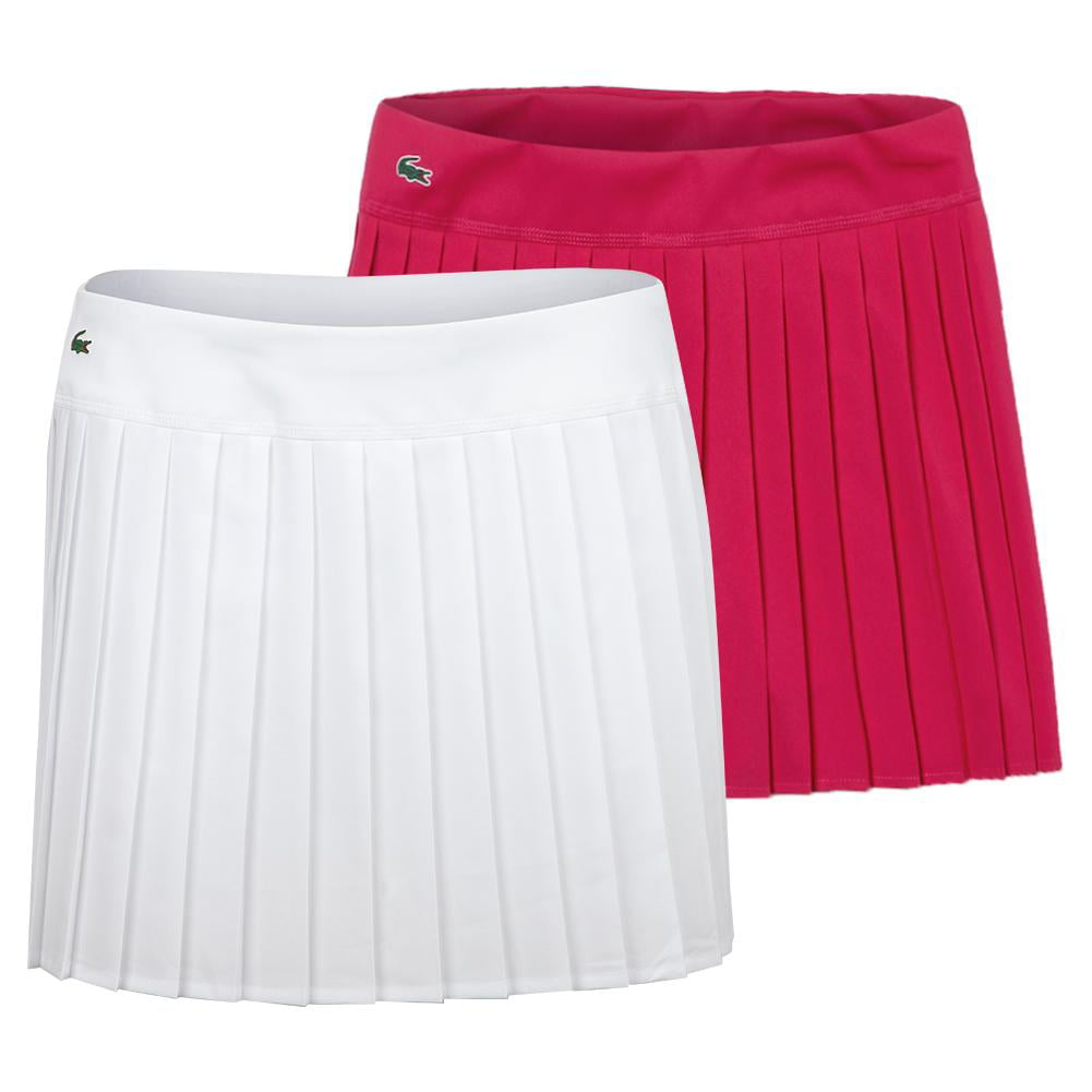 Lacoste Womens Sport Lightweight Technical Pleated Tennis Skirt 