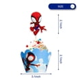 thumbnail image 4 of Decoración para tartas con forma de piegricdiat, 12 piezas, con forma de araña, para cumpleaños, 4 of 8