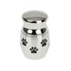 thumbnail image 1 of Urna funeraria conmemorativa para cenizas de perros y gatos, mini contenedor de metal Patas, 1 of 4