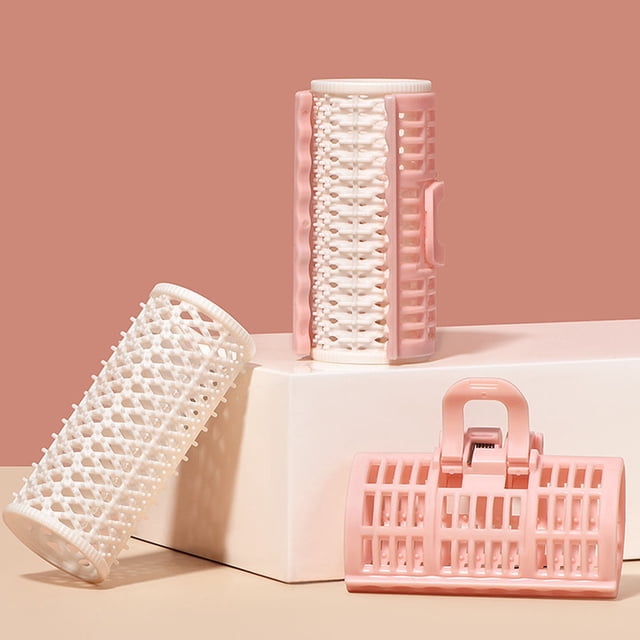 WEUVEB 4Ud Hair Roller Clip Rosa Práctico Accesorio Para Rizar Sin Químicos
