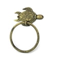thumbnail image 6 of Hampton Nautical Dark Blue Whitewashed Cast Iron Towel Holder 7"-Sea Turtle Beach Decor, 6 of 7
