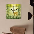 thumbnail image 4 of 12 Inch Wall Clock Battery Operated Square Clock Decorative for Office, Kitchen, Outdoor, Living Room，Deer in Autumn Forest Elegant, 4 of 4