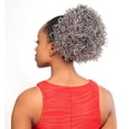 thumbnail image 3 of DS05 Curly Ponytail Color 1B - Foxy Silver Wigs 8-10" Length Drawstring Tight Curls Hairpiece Extension Synthetic Black Grey Full Bun Womens Bundle MaxWigs Booklet, 3 of 4