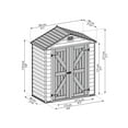 thumbnail image 4 of Palram - Canopia SkyLight 6' x 3' Polycarbonate/Aluminum Storage Shed - Gray, 4 of 10