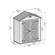 Palram - Canopia SkyLight 6' x 3' Polycarbonate/Aluminum Storage Shed - Gray