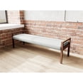 thumbnail image 4 of Pemberly Row Waiting Reception 3 Seat Bench Wood Frame in Gray, 4 of 5