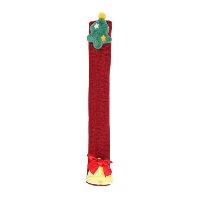 A Holiday Kitchen Handle Covers Festive Microwave Oven Grips Heat Resistants Protector Non Slide Fabric Sleeves For Refrigerator Decor Christmas Safety