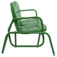 thumbnail image 4 of Northlight 2-Person Outdoor Retro Tulip Steel Double Glider Chair, Green, 4 of 5