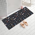thumbnail image 2 of Black Controllers Games Icons Black Pattern Bathroom Rugs Mat,Non Slip Microfiber Bathroom Rug,Rubber Backing,Soft Bathroom Mats for Bathroom Floor,Tub and Shower,60x24in(150x60cm), 2 of 5