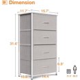 thumbnail image 4 of Dresser for Bedroom with 4 Storage Drawers, Small Dresser Chest of Fabric Drawers with Sturdy Steel Frame,  Top, Light Grey, 4 of 7