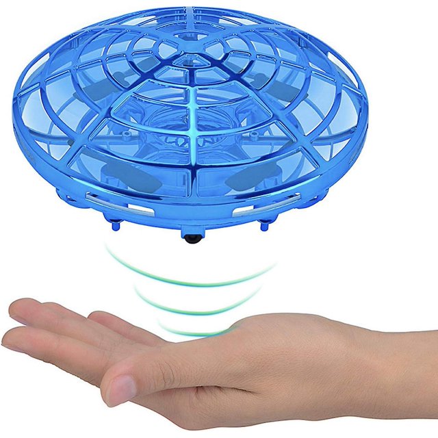 Juguetes para niños y niños, bola voladora controlada a mano, bola de helicóptero de inducción de movimiento interactivo con dron LED giratorio y brillante de 360 grados, juguete volador p