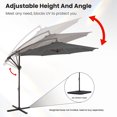thumbnail image 6 of JUSTLET 10' Outdoor Hanging Offset Cantilever Umbrella for Patio(No Base), Gray, 6 of 9
