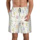 thumbnail image 1 of Balery Flower Rabbit Traje de Baño Estilo Hawaiano para Hombre, Shorts de Secado Rápido con Bolsillos-Small, 1 of 6