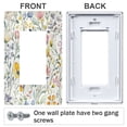 thumbnail image 3 of Yayeee Rocker Switch Wall Plate 3-Gang 6.5"x4.6" Home Decorative Outlet Cover, Watercolor Wildflowers, 3 of 6
