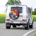 thumbnail image 7 of Kll Colorful Hand Painted Easter Eggs Tire Cover,Universal Wheel Tire Cover For Trailer, Rv, Suv, Truck,Camper And Many Vehicle,(17 Inch), 7 of 7