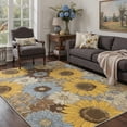 thumbnail image 3 of KUETH 5X7 Vintage Floral Area Rugs Machine Washable Rugs for Living Room, Non Slip Flat Pile Rug with Rubber Backing, Boho Rug for Entryway Bedroom Dining Room Home Office, 3 of 5