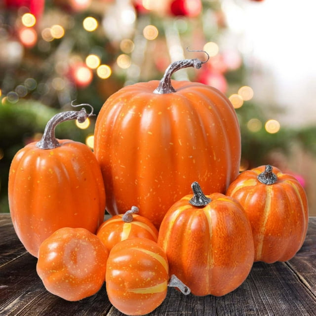 Calabaza de simulación,Calabazas artificiales DIY Decoración del hogar de Halloween,Simulación Modelo De Calabaza Cosecha De Acción De Gracias,Festival De Decoración De Mesa De Calabazas BLESIY Calabaza de simulación