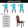 thumbnail image 6 of PiccoCasa Dinning Room Hotel Stretch Chair Cover Removable Slipcover Lake blue, 6 of 8